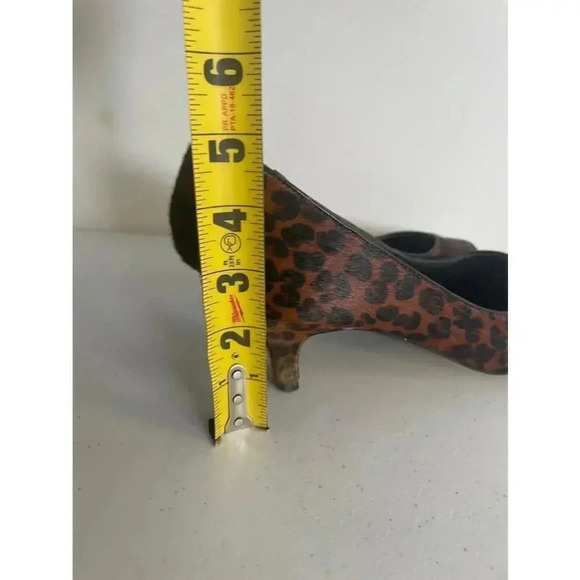 Women's DV Dolce Vita Brown Leopard Print Heels Size Calf Fur 8.5‎ M GUC! - Picture 4 of 12